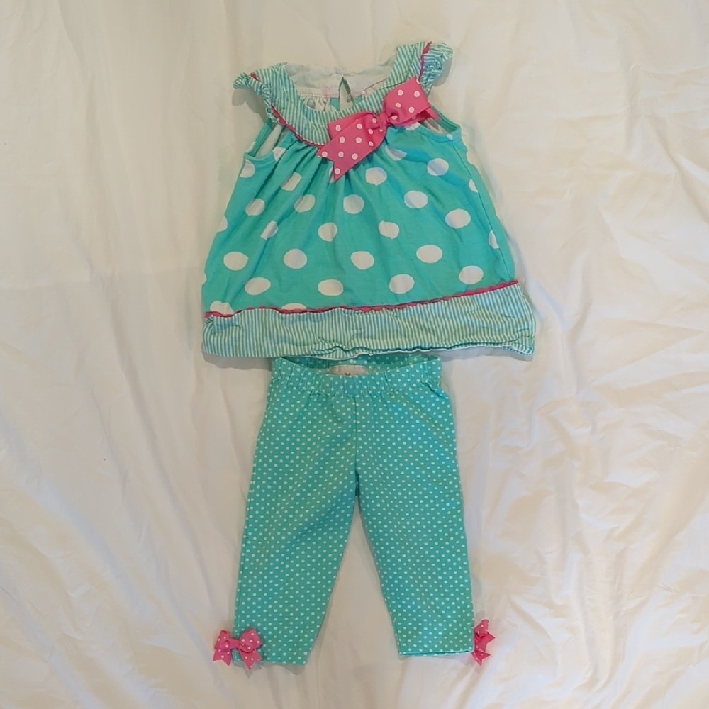 Polka Dot Dress and Leggings Set